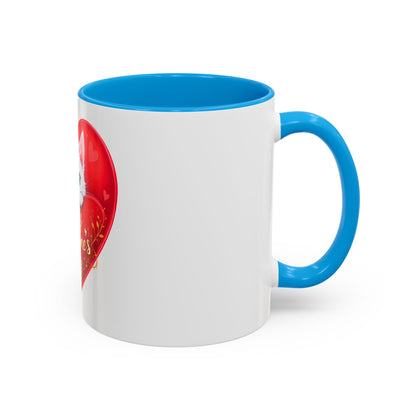 Adorable White Kitten Valentine's Day Mug – Cute & Romantic Gift (11oz)