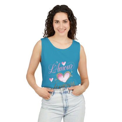Comfort Colors® 9360 Women's Garment-Dyed Tank Top - L’Amour Toujours – Romantic French Love Design