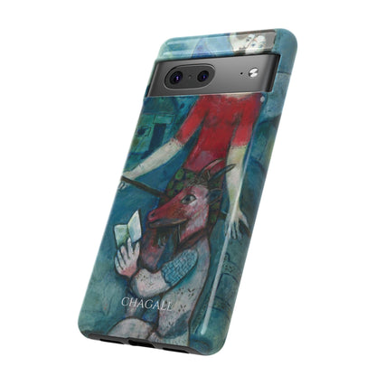 Tough Phone Case for iPhone, Samsung and Google Pixel - Chagall, The Angel and the Reader (1930)
