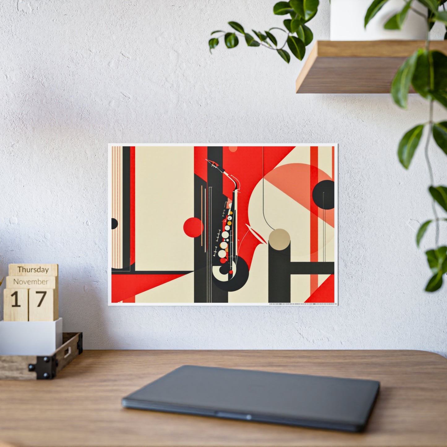 Jazz-Inspired Glossy Poster Art | Abstract Donna IV