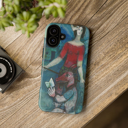 Tough Phone Case for iPhone, Samsung and Google Pixel - Chagall, The Angel and the Reader (1930)