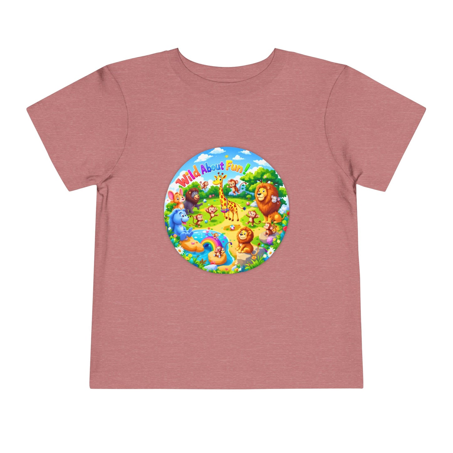 Bella+Canvas 3001T Toddler Short Sleeve Tee - Wild About Fun - Vibrant Animal Kingdom Adventure