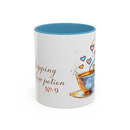 Sipping Love Potion No. 9 - Elegant Valentine Mug (11oz, 15oz)