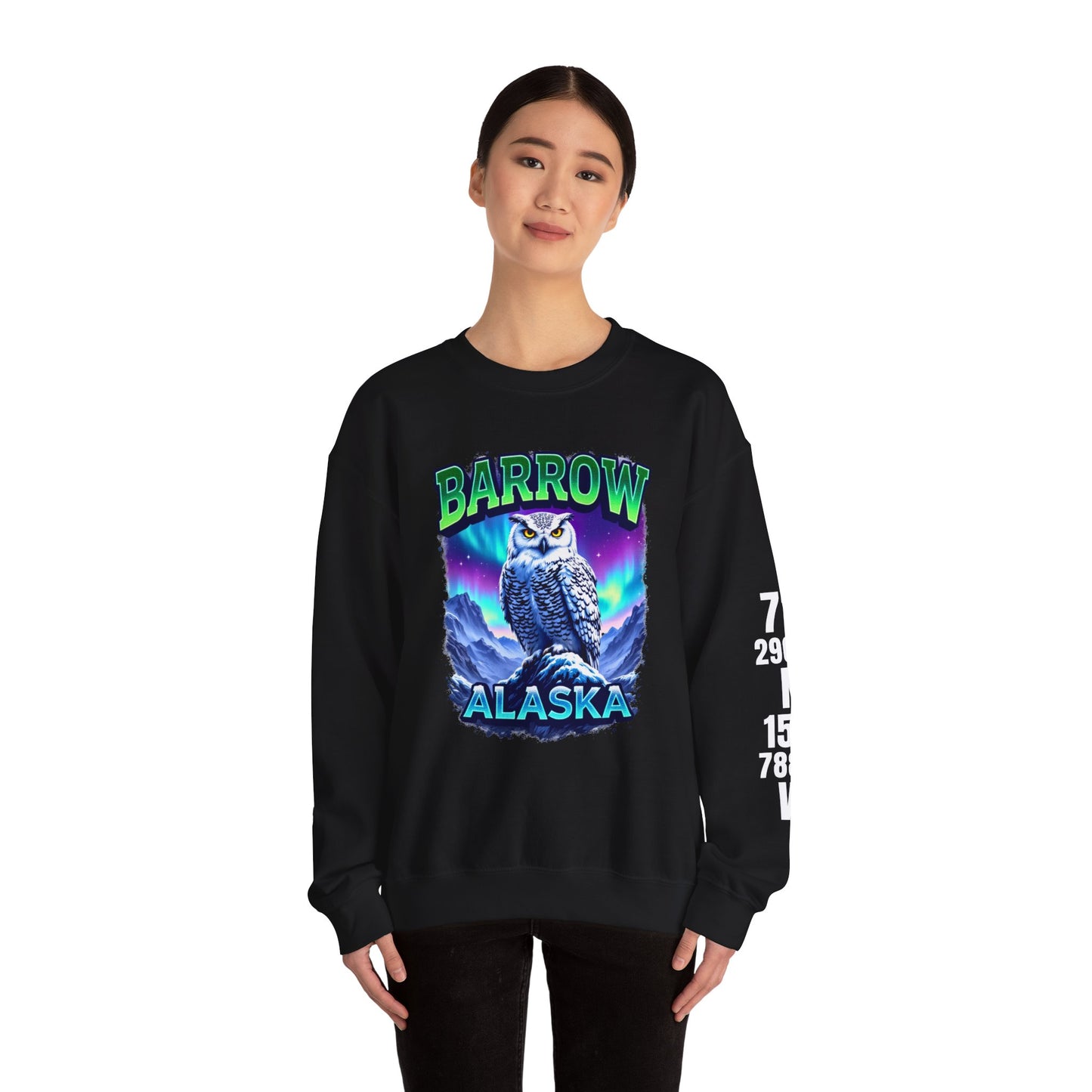 Barrow Owl Cotton Crewneck Sweatshirt | Wild Alaska Series Edition 🦅🇨🇦