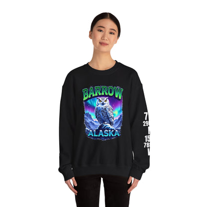 Barrow Owl Cotton Crewneck Sweatshirt | Wild Alaska Series Edition 🦅🇨🇦