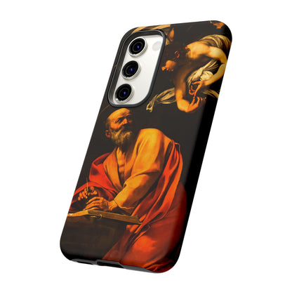 Tough Phone Case for iPhone, Samsung and Google Pixel - Caravaggio, Inspiration of St. Matthew (1602)