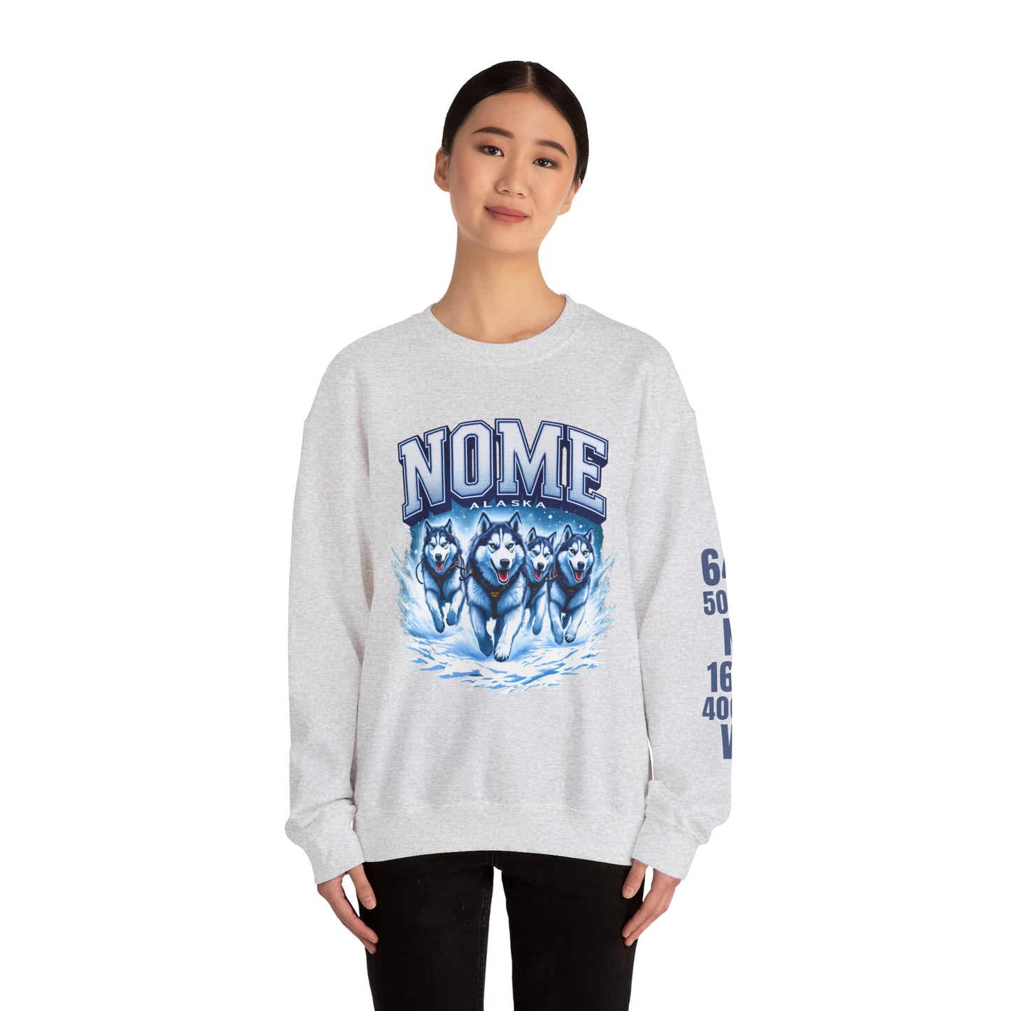 Nome Huskies Cotton Crewneck Sweatshirt | Wild Alaska Series Edition 🐺❄️