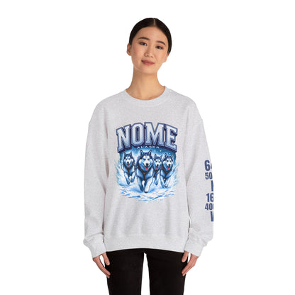 Nome Huskies Cotton Crewneck Sweatshirt | Wild Alaska Series Edition 🐺❄️