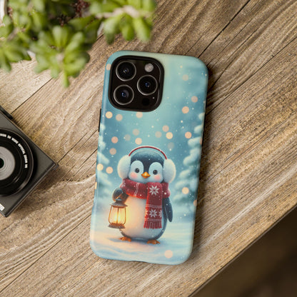 Christmas Snuggles Penguin Phone Case