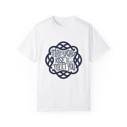 Comfort Colors 1717 Unisex Garment-Dyed T-shirt - May the Road Rise to Meet You – Celtic Knotwork Irish Blessing Tee