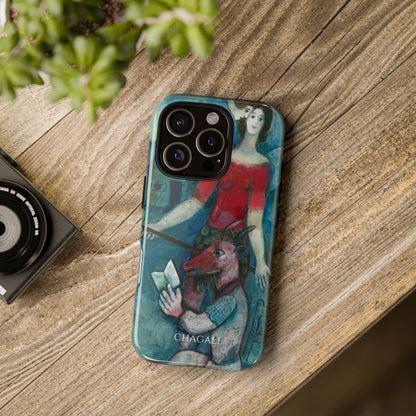 Tough Phone Case for iPhone, Samsung and Google Pixel - Chagall, The Angel and the Reader (1930)