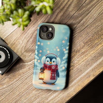 Christmas Snuggles Penguin Phone Case