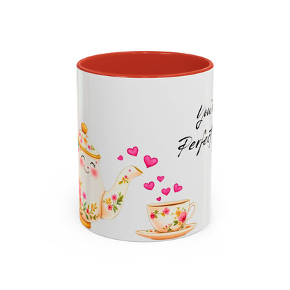 You're My Perfect Blend - Floral Accent Ceramic Mug (11oz, 15oz)