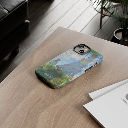 Tough Phone Case for iPhone, Samsung and Google Pixel - Monet, Woman with a Parasol - Madame Monet and Her Son (1875)