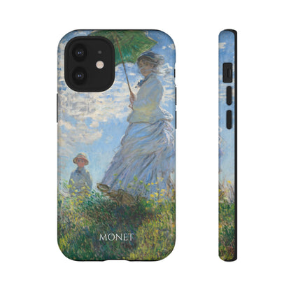 Tough Phone Case for iPhone, Samsung and Google Pixel - Monet, Woman with a Parasol - Madame Monet and Her Son (1875)