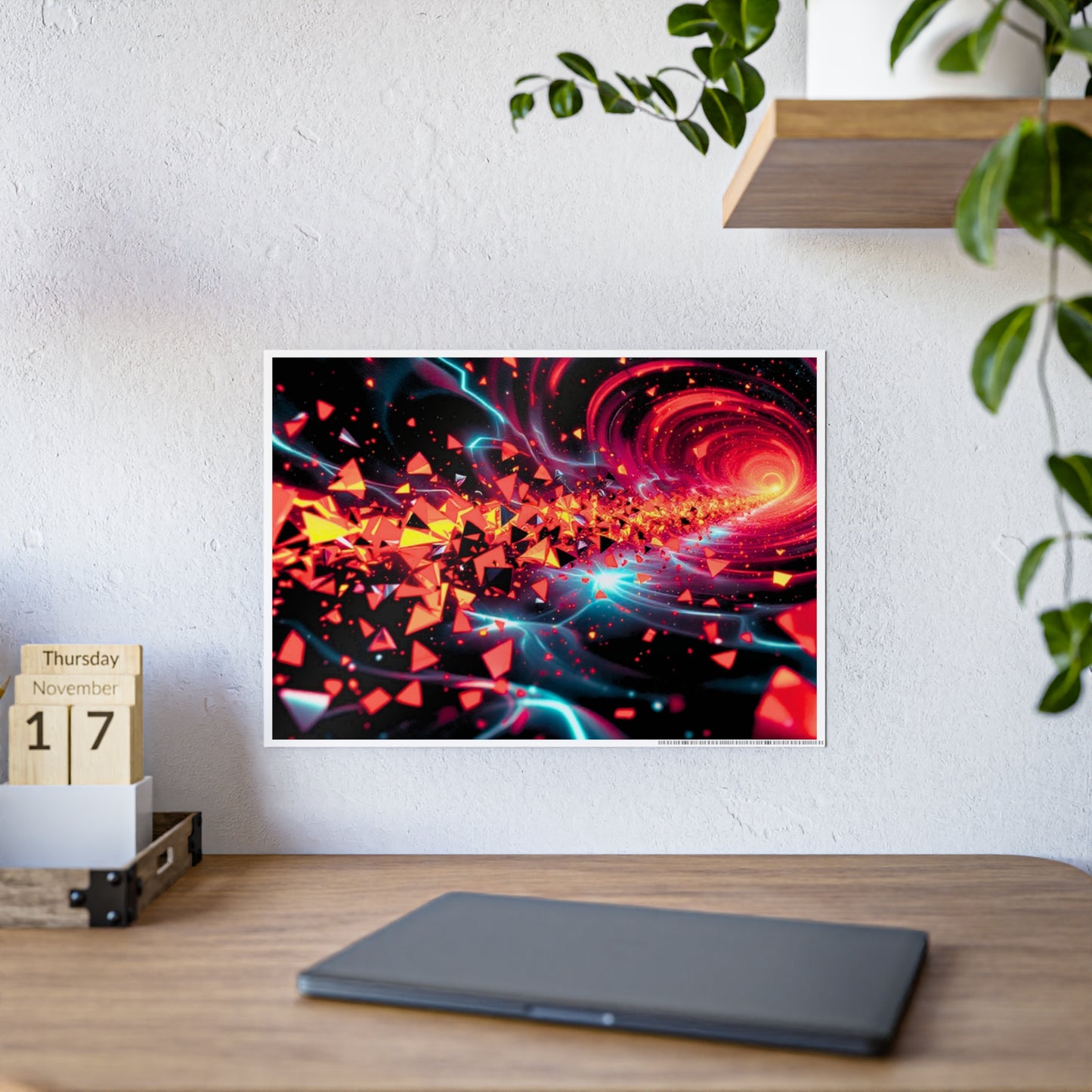 Jazz-Inspired Glossy Poster Art | Spanish Key Fractals