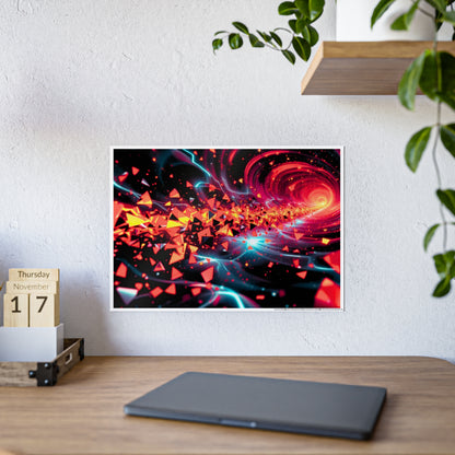 Jazz-Inspired Glossy Poster Art | Spanish Key Fractals