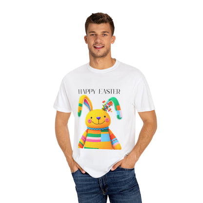 Comfort Colors 1717 Unisex Garment-Dyed T-shirt - Patchwork Bunny Bliss – Knitted Toy Happy Easter