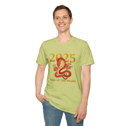 Gildan 64000 Unisex Softstyle Short-sleeve Tee | 2025 Year of the Snake Chinese New Year Design