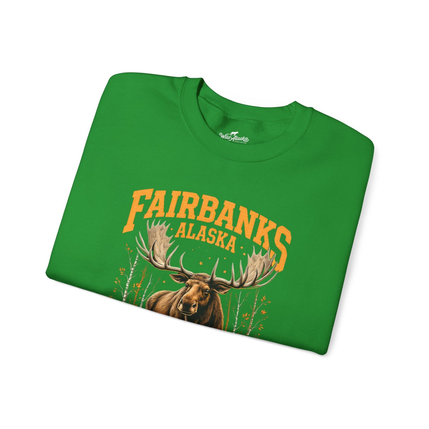 Fairbanks Moose Cotton Crewneck Sweatshirt | Wild Alaska Series Edition 🦌🍁