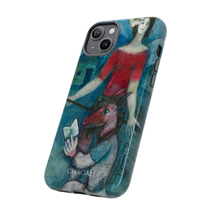 Tough Phone Case for iPhone, Samsung and Google Pixel - Chagall, The Angel and the Reader (1930)