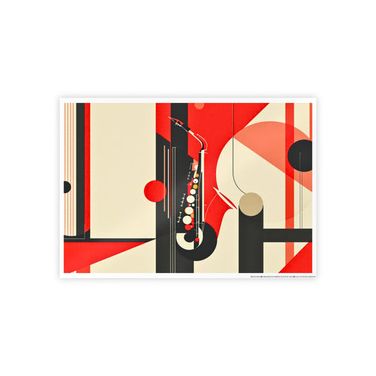 Jazz-Inspired Glossy Poster Art | Abstract Donna IV