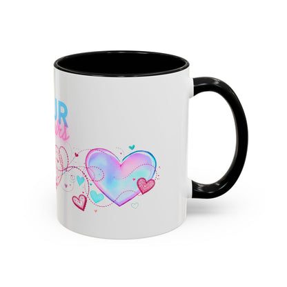 Pour toujours/Mon amour Valentine's Day Mug Set– Romantic French Gift for Couples [2 of 2] (11oz, 15oz)