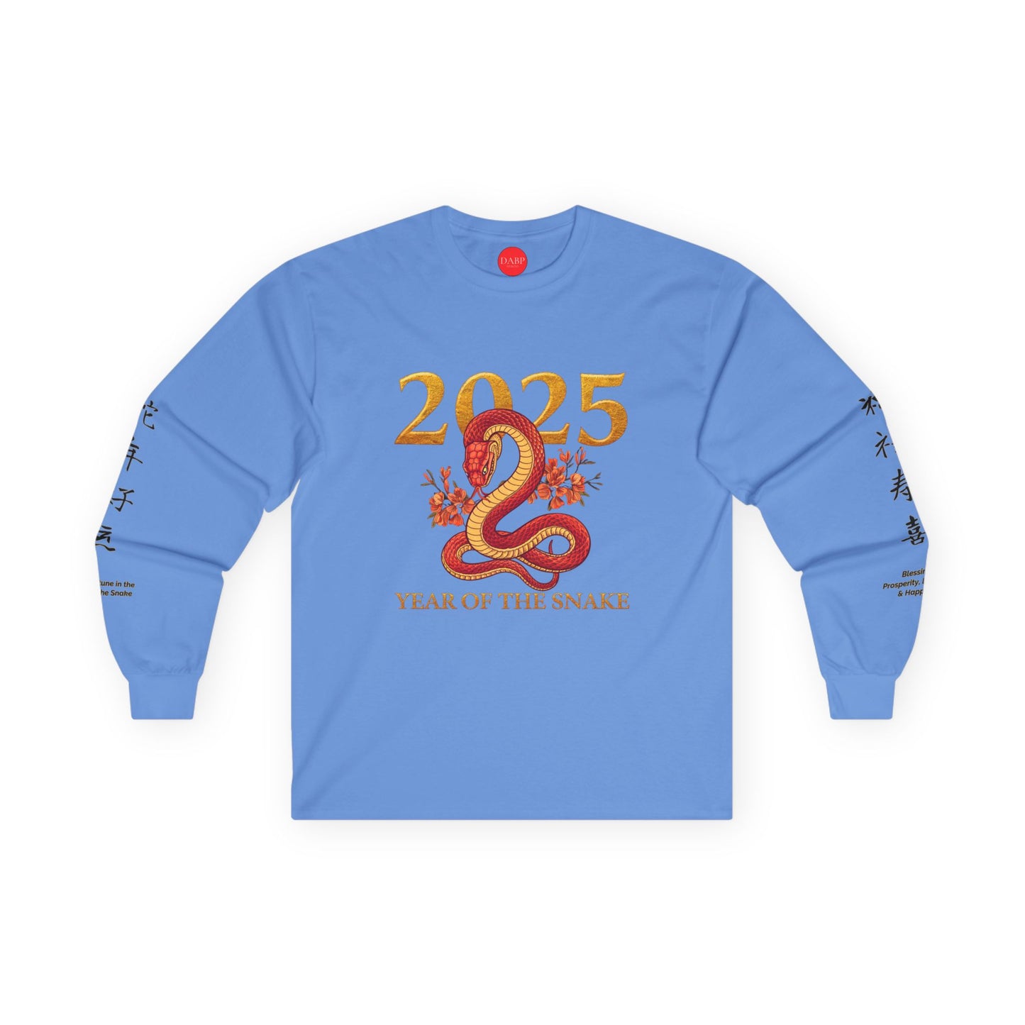 Gildan 2400 Unisex Long-sleeve Tee - 2025 Year of the Snake Chinese New Year (v4)