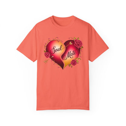 Comfort Colors 1717 Unisex Garment-Dyed T-shirt - "Soul Mate" Couple’s T-Shirts – Romantic Matching Valentine’s Day Gift