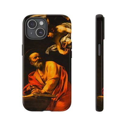 Tough Phone Case for iPhone, Samsung and Google Pixel - Caravaggio, Inspiration of St. Matthew (1602)