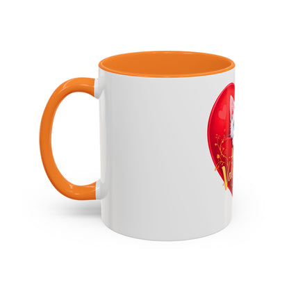 Adorable White Kitten Valentine's Day Mug – Cute & Romantic Gift (11oz)