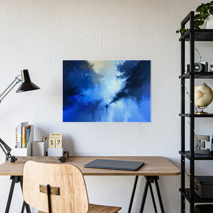 Jazz-Inspired Glossy Poster Art | Blue Horizon