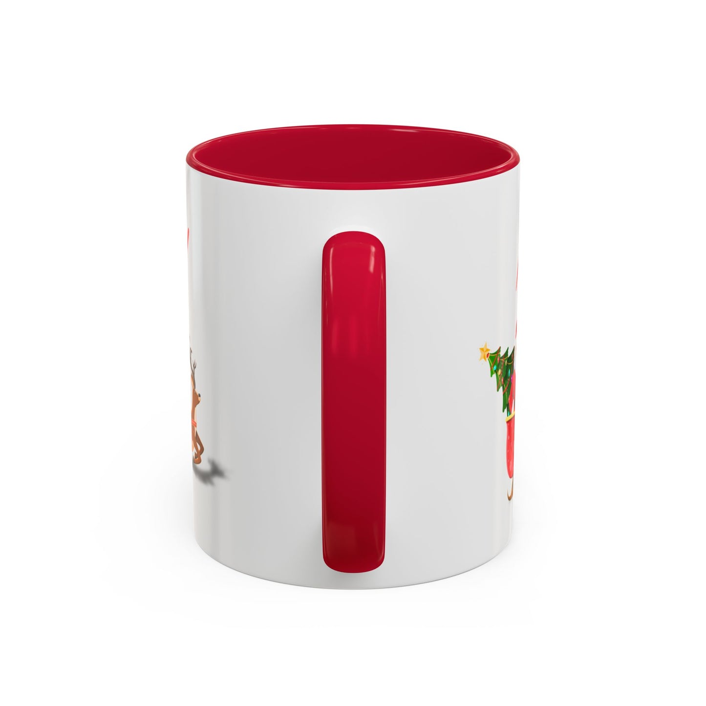 Merrily On High! Santa & Reindeer Mug