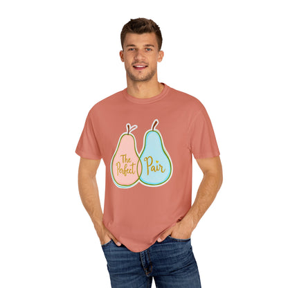Comfort Colors 1717 Unisex Garment-Dyed T-shirt - "The Perfect Pair" Cute Pear-Themed Design (v1)
