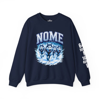 Nome Huskies Cotton Crewneck Sweatshirt | Wild Alaska Series Edition 🐺❄️