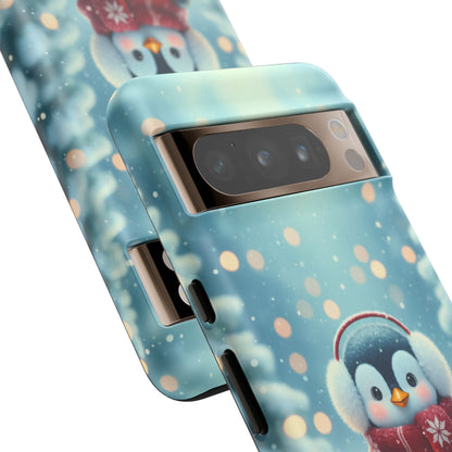 Christmas Snuggles Penguin Phone Case