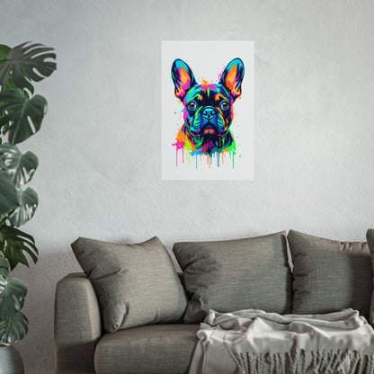 Neon Drip French Bulldog - Vibrant Pop Art