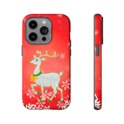 Festive Reindeer No.3 – Santa Hat with Holiday Lights Design for iPhone, Samsung & Google Models
