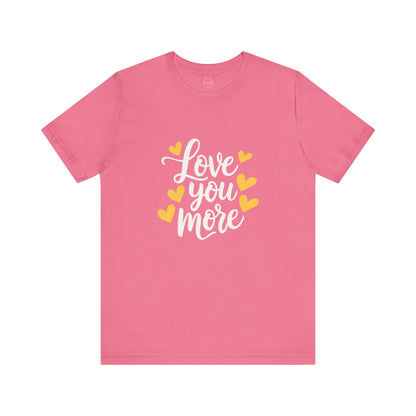 Bella+Canvas · 3001 Unisex Jersey Short Sleeve Tee - Love You More Romantic Valentine's Day Design [Color Set 2]