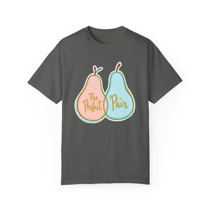 Comfort Colors 1717 Unisex Garment-Dyed T-shirt - "The Perfect Pair" Cute Pear-Themed Design (v1)