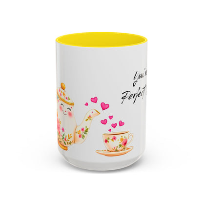 You're My Perfect Blend - Floral Accent Ceramic Mug (11oz, 15oz)