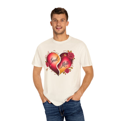 Comfort Colors 1717 Unisex Garment-Dyed T-shirt - "Soul Mate" Couple’s T-Shirts – Romantic Matching Valentine’s Day Gift