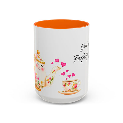 You're My Perfect Blend - Floral Accent Ceramic Mug (11oz, 15oz)
