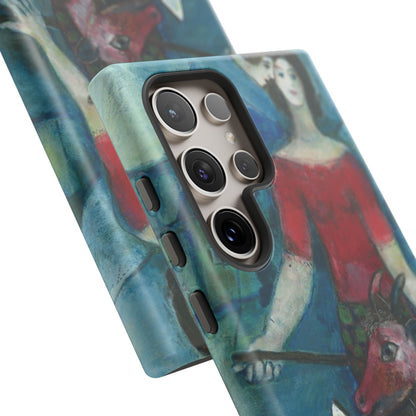 Tough Phone Case for iPhone, Samsung and Google Pixel - Chagall, The Angel and the Reader (1930)
