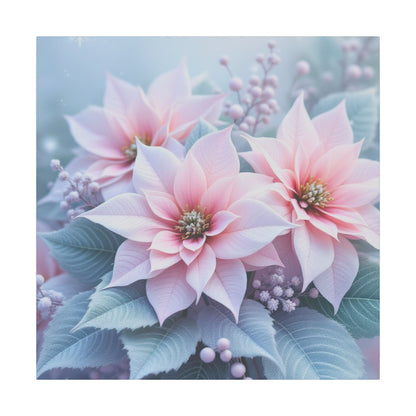 Sérénité hivernale : fleurs givrées dans un pays des merveilles hivernal