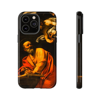 Tough Phone Case for iPhone, Samsung and Google Pixel - Caravaggio, Inspiration of St. Matthew (1602)