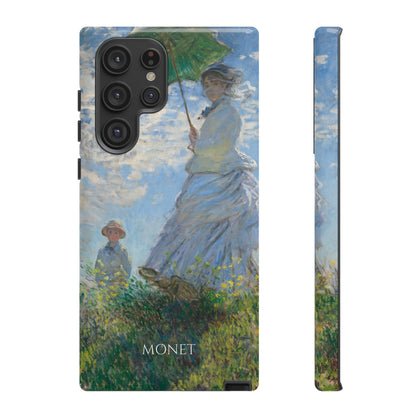 Tough Phone Case for iPhone, Samsung and Google Pixel - Monet, Woman with a Parasol - Madame Monet and Her Son (1875)