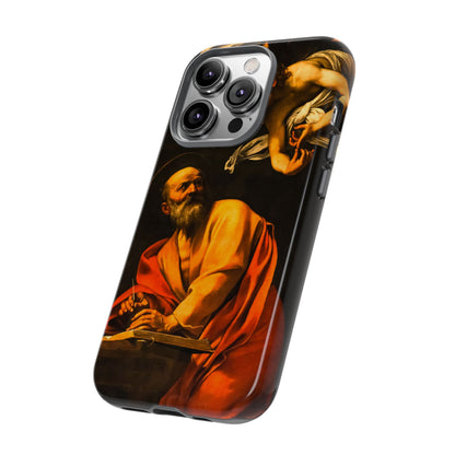 Tough Phone Case for iPhone, Samsung and Google Pixel - Caravaggio, Inspiration of St. Matthew (1602)