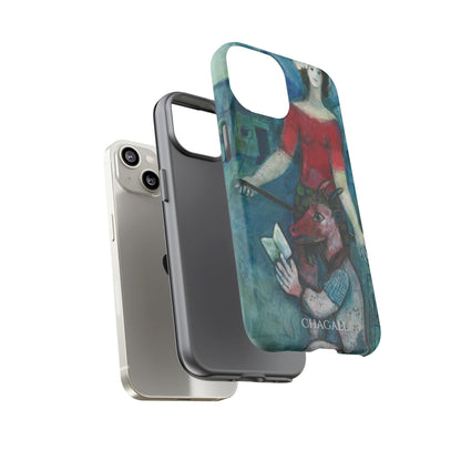 Tough Phone Case for iPhone, Samsung and Google Pixel - Chagall, The Angel and the Reader (1930)