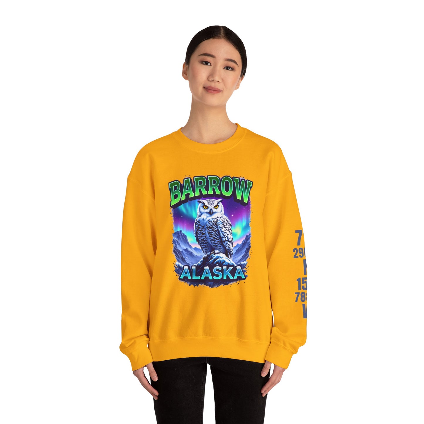 Barrow Owl Cotton Crewneck Sweatshirt | Wild Alaska Series Edition 🦅🇨🇦